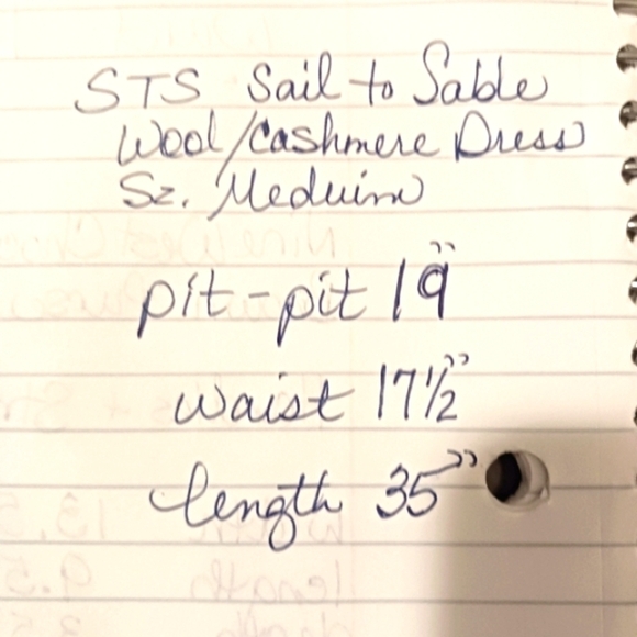 Sail To Sable Wool Cashmere Sweater Dress Zipper - Picture 11 of 12